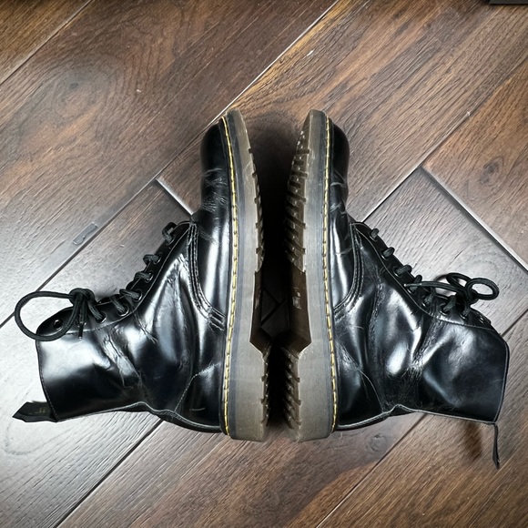 DOX™"Prescription for Comfort" Woman's Black Leather Combat Style Boot Size US 9 - Picture 4 of 8